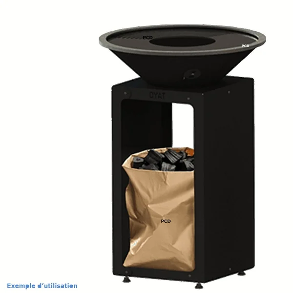 Pack Promo Braséro Oyat B.B.O 78 Noir Avec Grille De Cuisson Et Housse