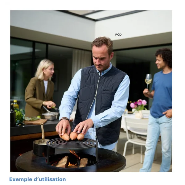 Pack Promo Braséro Plancha Ofyr 75 Corten Avec Housse Et Grille Ronde