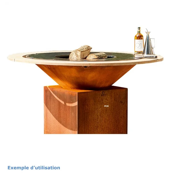 Pack Promo Braséro Plancha Ofyr Classic Noir 100 Et Anneau Fire Guard