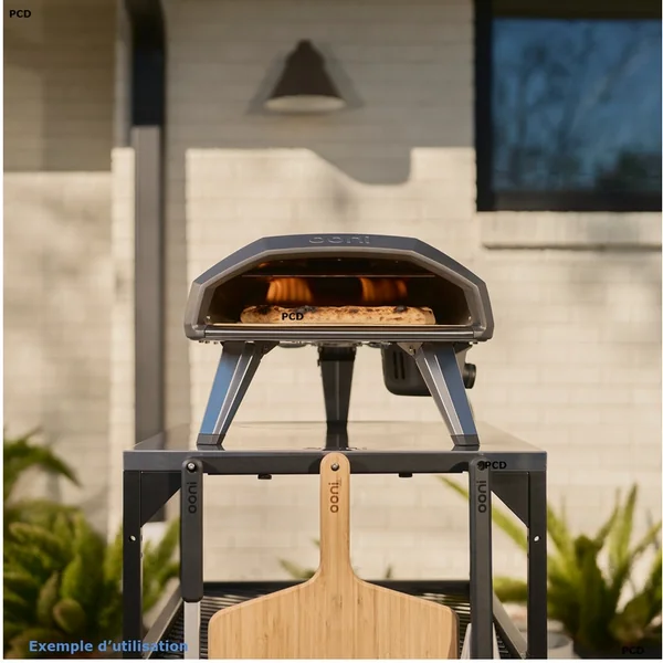 Pack Promo Four A Pizza A Gaz Ooni Koda 2 Bleu Ardoise Avec Table Inox Modulaire Médium