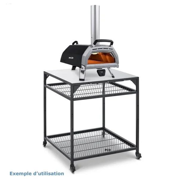 Pack Promo Four A Pizza A Gaz Ooni Koda 2 Pro Noir Avec Table Inox Grande Taille