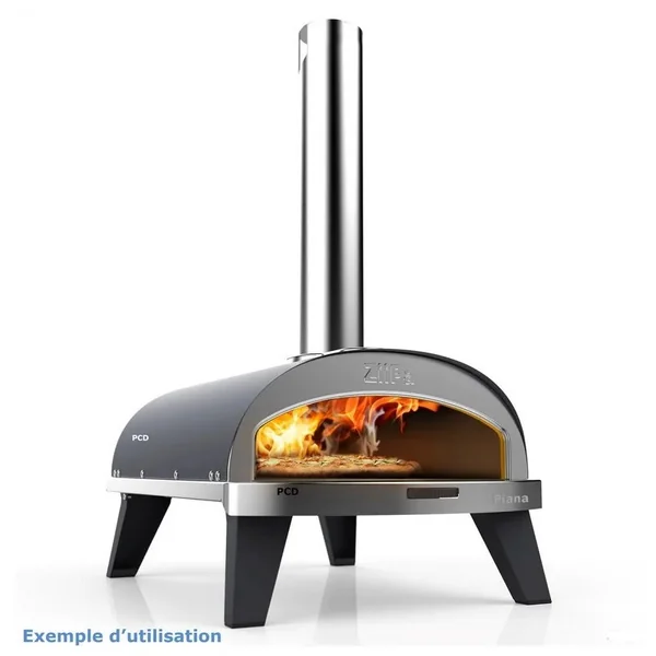 Pack Promo Four A Pizza A Pellets Ziipa Piana Ardoise Avec Pelle Perforée