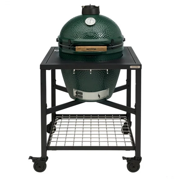 Pack Promo Kamado Big Green Egg Medium Avec Table Modulaire Et Conveggtor