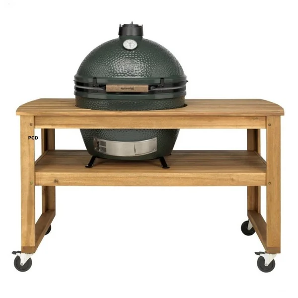 Pack Promo Kamado Big Green Egg XL Avec Table Eucalyptus, Berceau Et Conveggtor