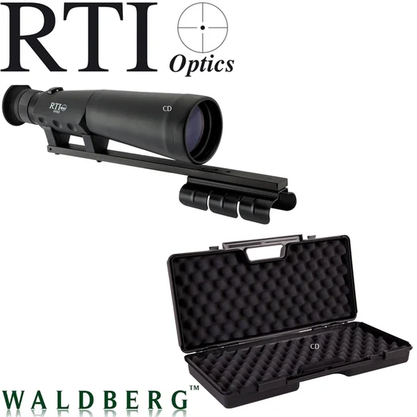 PACK RTI LUNETTE DE HUTTE 1/2 JUMELLE 9X63 + SUPPORT ANTI RECUL + MALLETTE