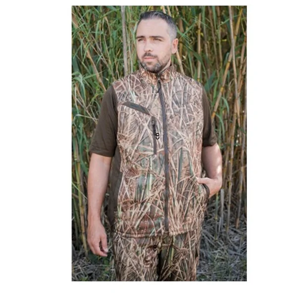 Pack Veste Homme Somlys Multi-Hunt 475W Et Gilet Reversible Multi-Hunt 417W Camouflage Roseaux