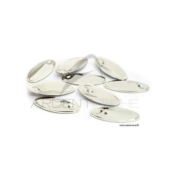 Palette W In line nickelée - montage de cuillers - Ardent Pêche