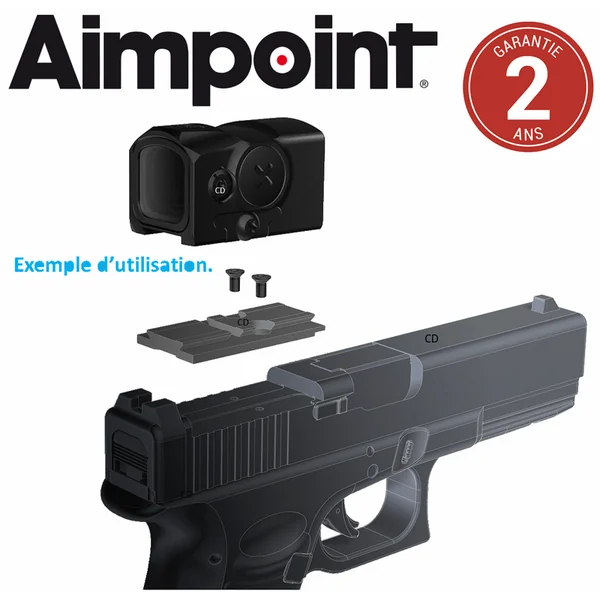 Plaque Adaptatrice Acro Aimpoint Pour Montage Sur Silencore Maxim 9