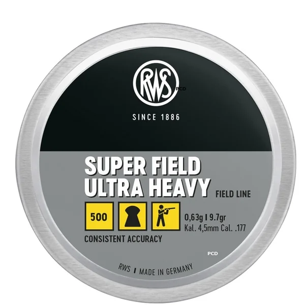 Plombs RWS Super Field Ultra Heavy Calibre 4.5mm 9.7 Grains Par 500