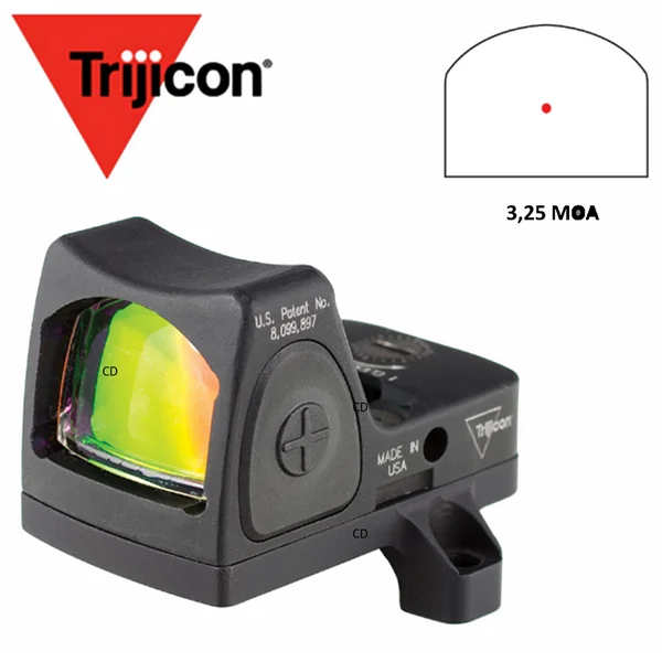 POINT ROUGE TRIJICON RMR RM06 3.25 MOA AVEC EMBASE POUR ACOG RM66