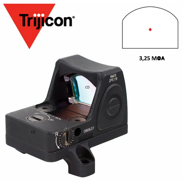 POINT ROUGE TRIJICON RMR RM06 3.25 MOA AVEC EMBASE POUR ACOG RM66