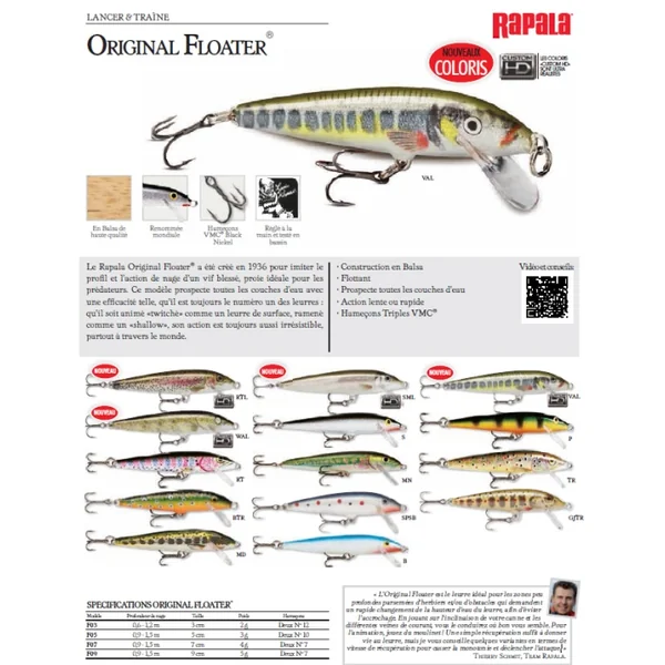 Poisson nageur Rapala Original Flottant 7 cm 4 g S Silver