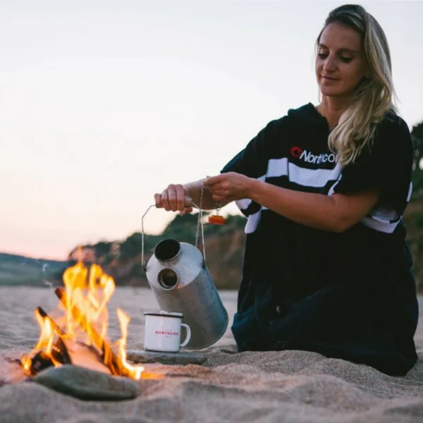 Poncho de bain Northcore Beach Basha Bleu à rayure