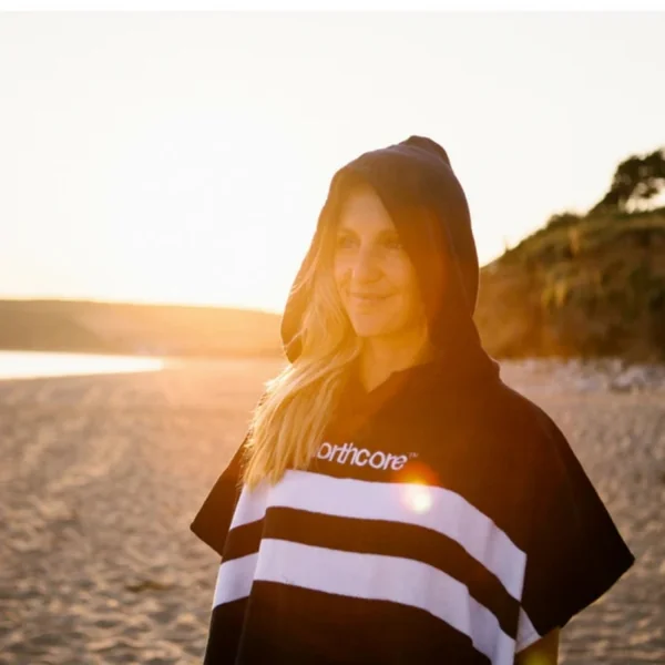 Poncho de bain Northcore Beach Basha Bleu à rayure