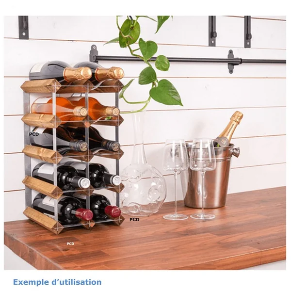 Porte Bouteille Traditional Wine Rack Co 12 Bouteilles Chêne Clair