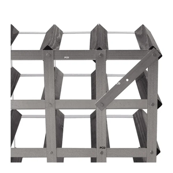 Porte Bouteille Traditional Wine Rack Co 16 Bouteilles Chêne Brulé