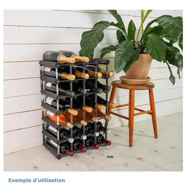 Porte Bouteille Traditional Wine Rack Co 30 Bouteilles Chêne Brulé