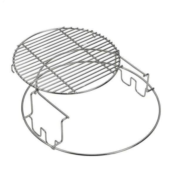 Rack Multi Niveau Avec Grille Ronde Inox Pour Kamado Green Egg XL