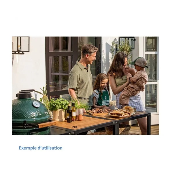 Rack Multi Niveau Avec Grille Ronde Inox Pour Kamado Green Egg XL