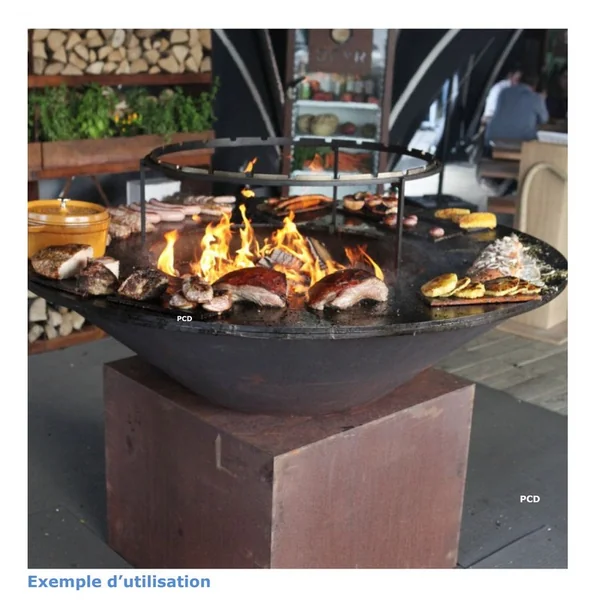 Set De Grille Et Brochettes Horizontales Pour Braséro Plancha Ofyr XL