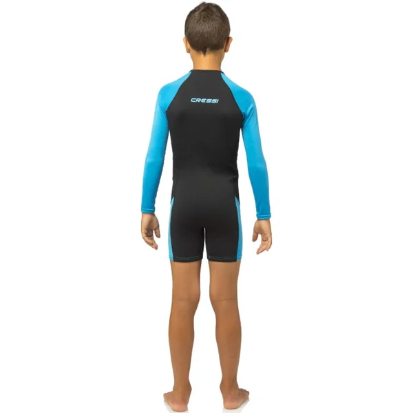 Shorty de Natation enfant Cressi Little Shark L.S - 2 mm - Black/Blue