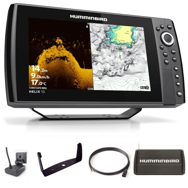Sondeur GPS Humminbird Hélix 10 G4N CHIRP MEGA DI + Sonde 140/240/1075/1150 KHz