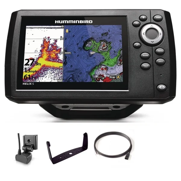 Sondeur GPS Humminbird Hélix 5 G3 CHIRP DS 2D + Sonde 140/240 KHz