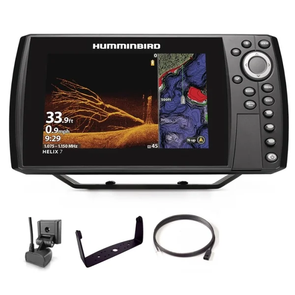 Sondeur GPS Humminbird Hélix 7 G4N CHIRP MEGA DI + Sonde 140/240/455/800/1200 KHz