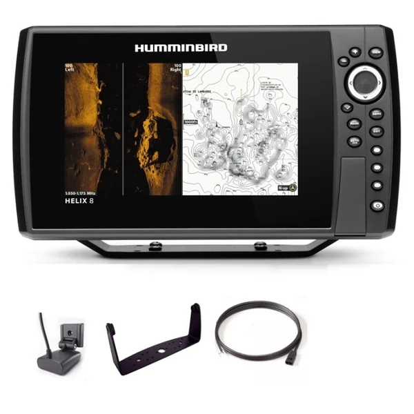 Sondeur GPS Humminbird Hélix 8 G4N CHIRP MEGA SI + Sonde 140/240/1075/1200 KHz