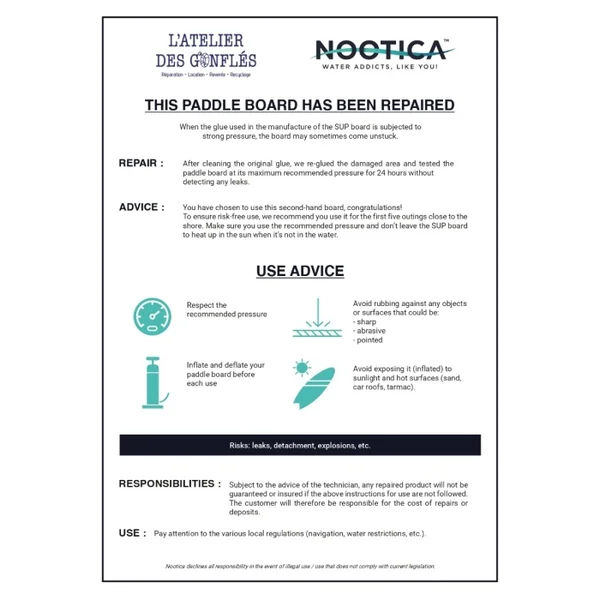 Sup Paddle Gonflable Aquatone Haze 11.4 - OCCASION PLANCHE NUE GRADE B