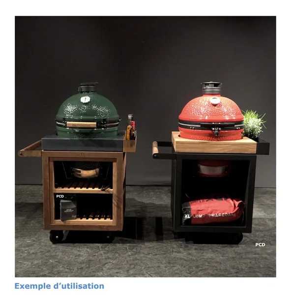 Table Corten 65 Pro Béton Ofyr Pour Kamado Big Green Egg