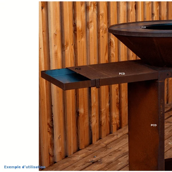 Tiroir Additionnel Pour Braséros Oyat B.B.O 88 Acier Corten