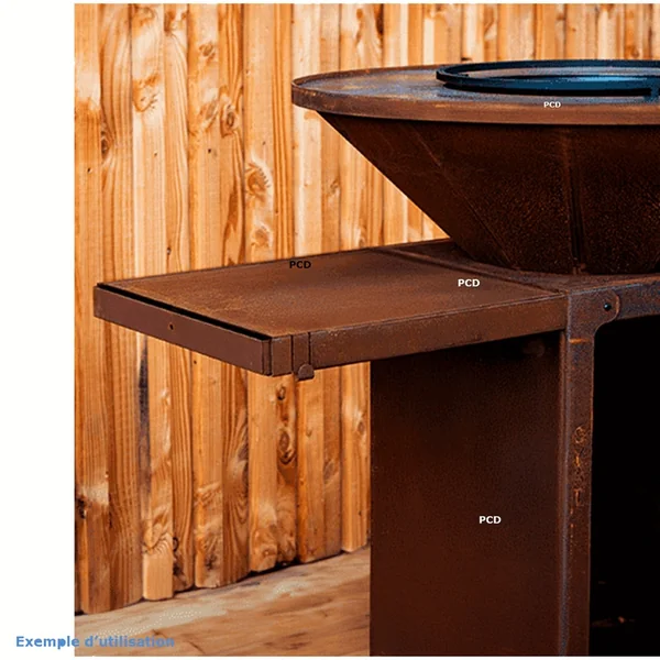 Tiroir Additionnel Pour Braséros Oyat B.B.O 88 Acier Corten