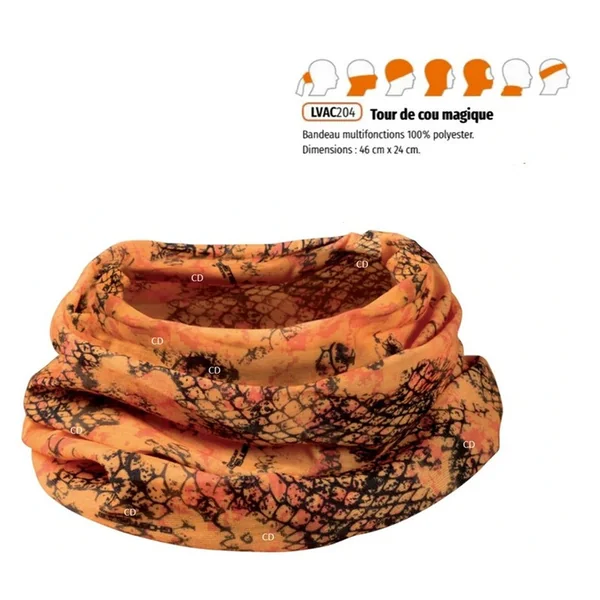 Tour De Cou Magique Homme Pro Hunt Ghost Camo Snake Blaze