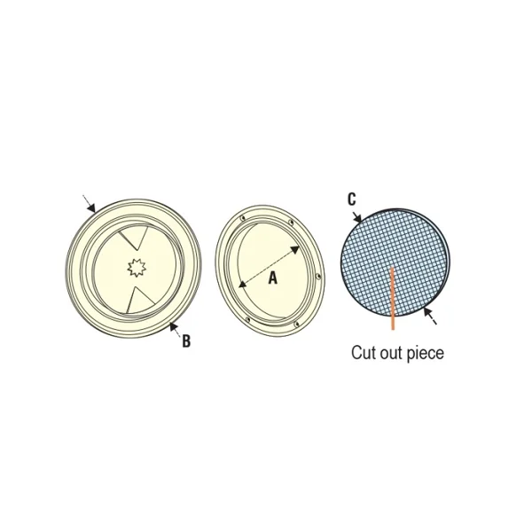 Trappe de visite ronde avec joint Nuova Rade couleur Blanche
