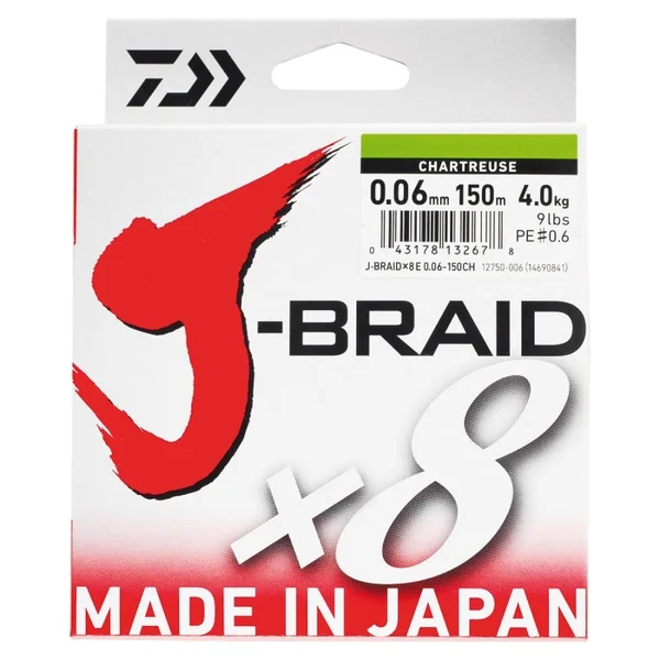 Tresse Daiwa J Braid 8 brins 500 m Multicolore