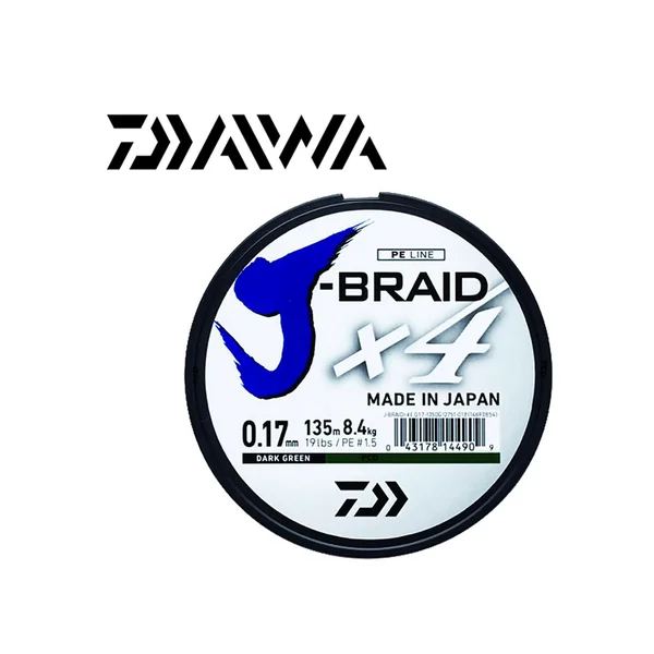 TRESSE DAIWA J-BRAID X4 500M MULTICOLORE