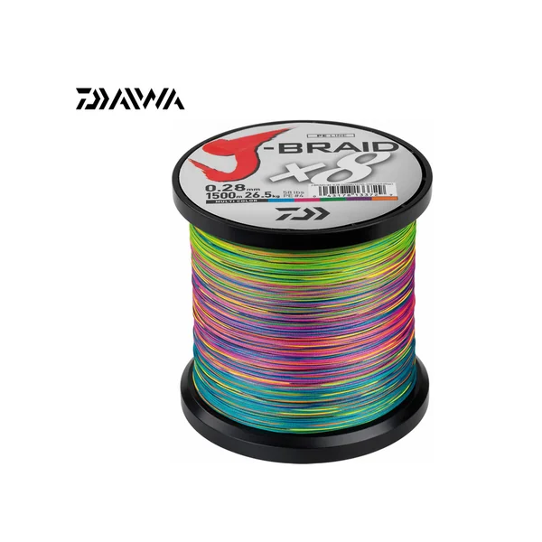 TRESSE DAIWA J-BRAID X8 1500M MULTICOLORE