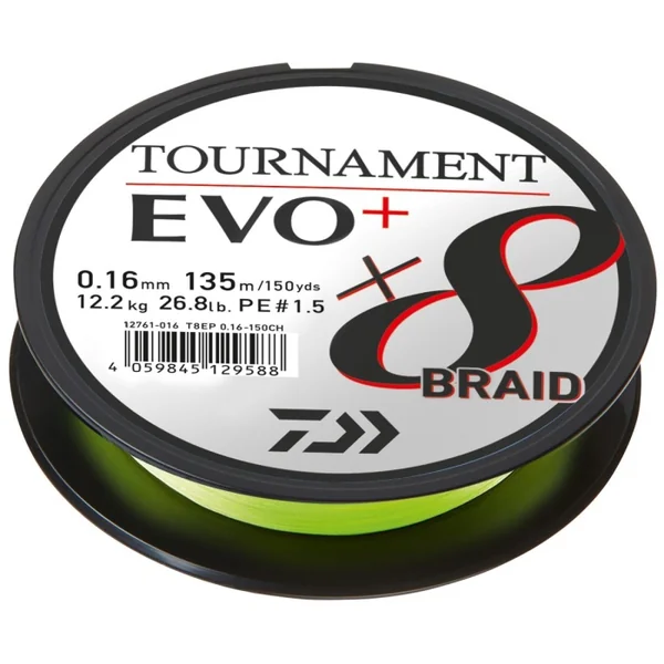 Tresse Daiwa Tournament 8 Braid Evo+ Multicolore 300 m - 0,30/100