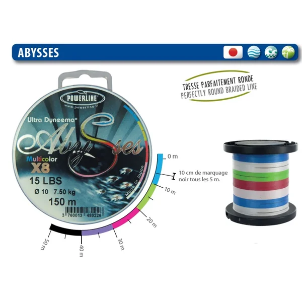 Tresse Powerline Abysses Multicolor 150 m