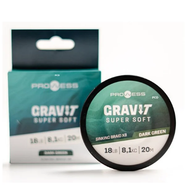 Tresse Prowess Gravi-T Super Soft Sinking Braid X8 Dark Green 20M
