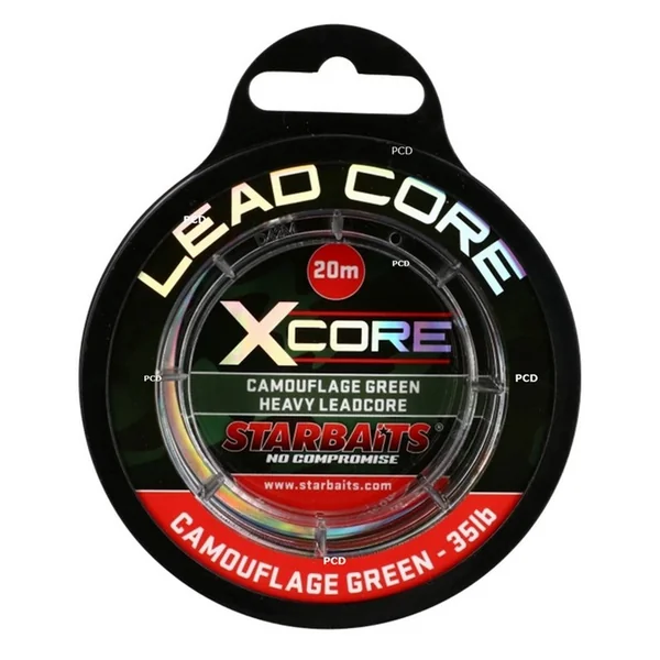 Tresse à Bas de Ligne Starbaits Leadcore X Core 20M Vert Foncé