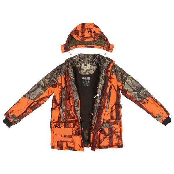 Veste A Capuche Homme Percussion Grand Nord Ghost Camo Blaze & Black