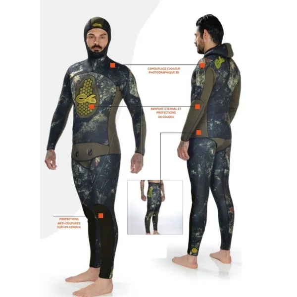 Veste de combinaison C4 Extreme Camo - 3 mm - Taille 2 Small