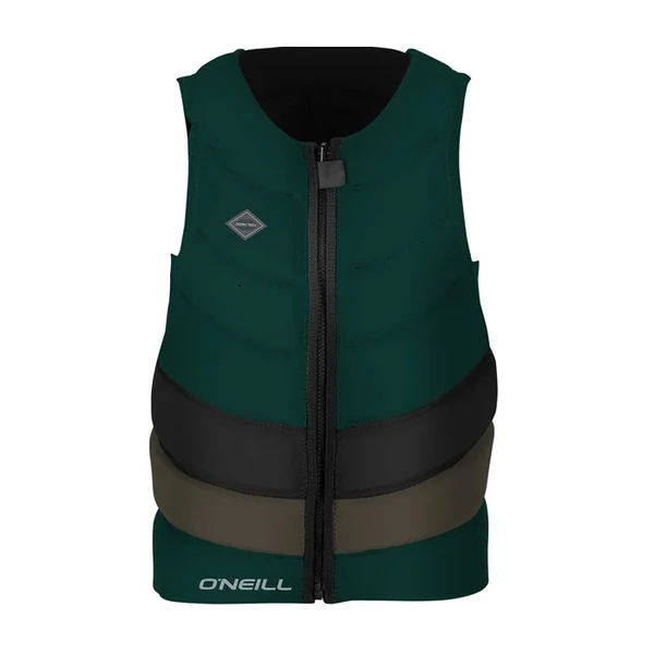 Veste d'impact homme O'neill Gooru comp front zip - Noir/Kaki - 2018