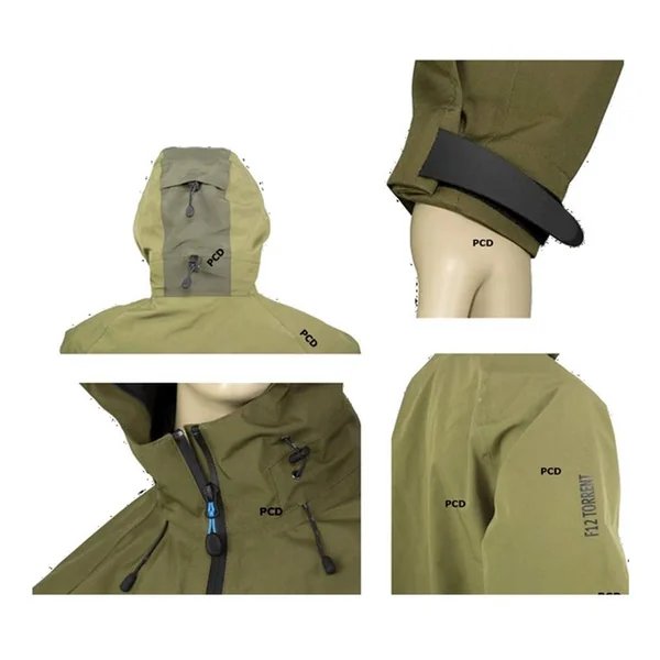 Veste Imperméable Homme Verte Aqua Products F12 Torrent Jacket