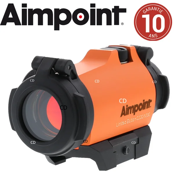 Viseur Aimpoint Micro H2 2MOA Blaze Orange Avec Embase Et Casquette