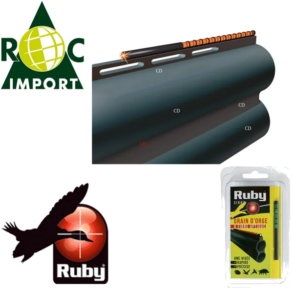 Viseur Grain D'orge Lumineux Ruby Roc Import Orange